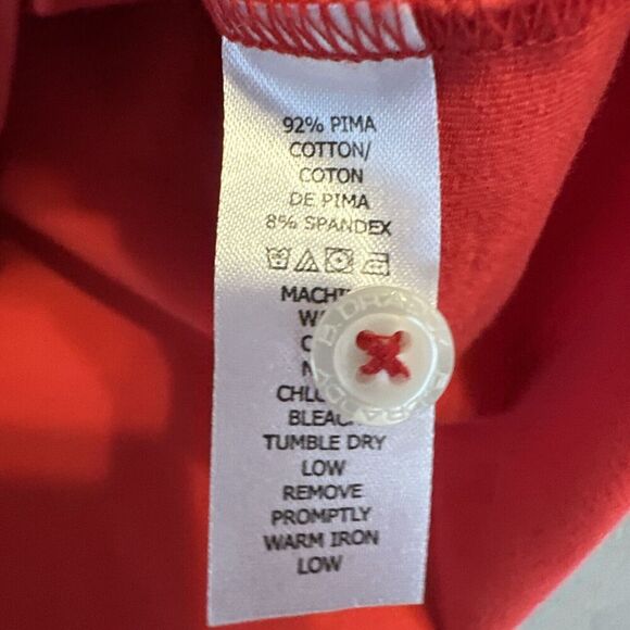 B. Draddy Liam Polo Shirt Pima Cotton Mens XL Solid Red Short Sleeve BFCC - Picture 9 of 9